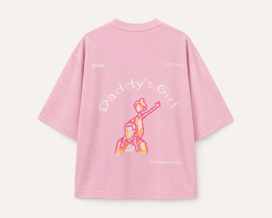 “Daddy’s Girl Back” T-shirt in Pink
