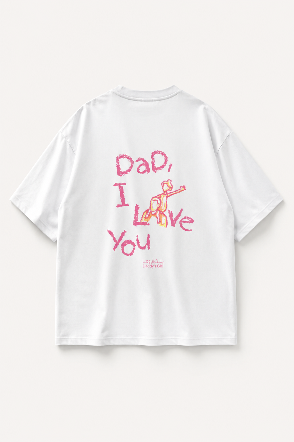 “Dad, I love you” T-shirt in White