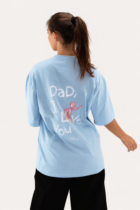 “Dad, I love you” T-shirt in blue
