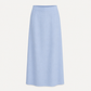 Linen-Blend Maxi Skirt in Baby Blue