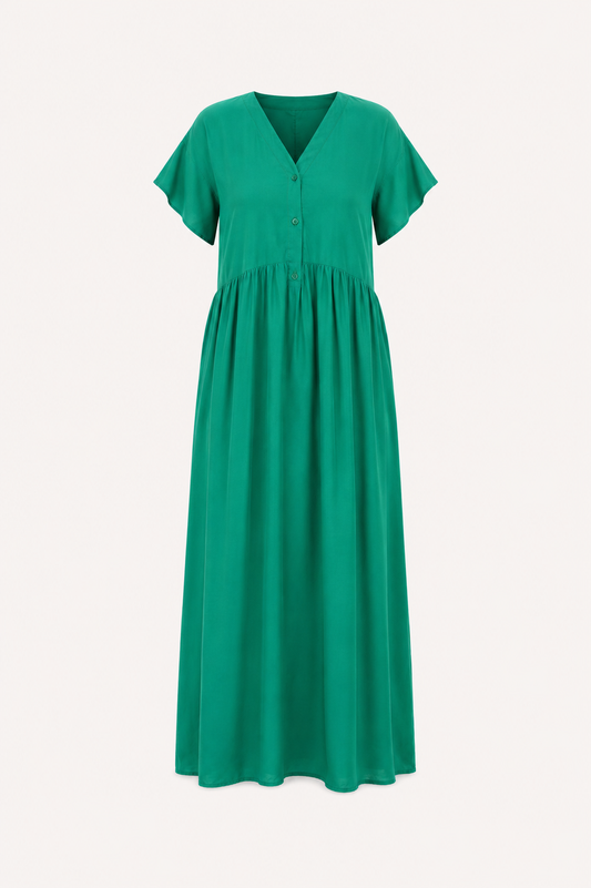 Short  Sleeve Flowy Dress