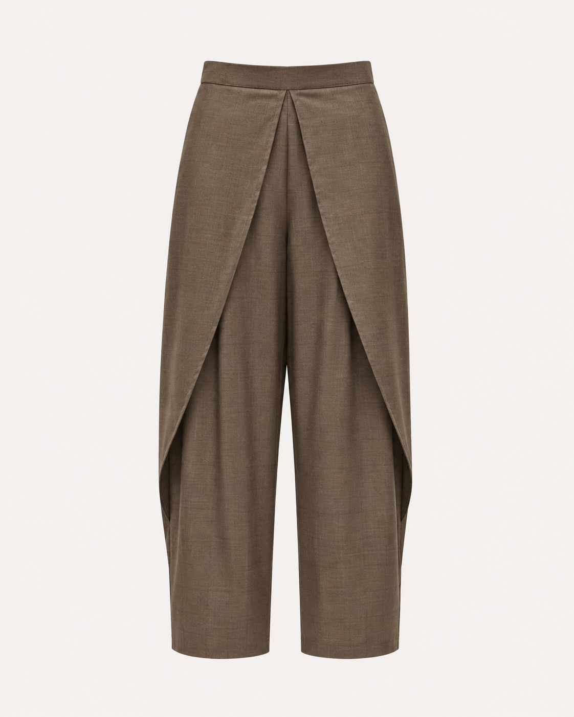 Draped Tailored Trousers in Olive