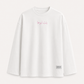 Signature "Bent Abouha" Embriodery Long Sleeve T-shirt in White
