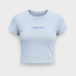 Signature "Daddy's Girl" Embroidered Cropped T-Shirt in Blue