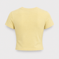 Signature "Daddy's Girl" Embroidered Cropped T-Shirt in Yellow