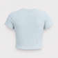 Signature "بنت ابوها" Embroidered Cropped T-Shirt in Blue