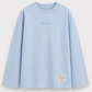 Signature "Bent Abouha" Embroidery Long Sleeve T-shirt in Blue