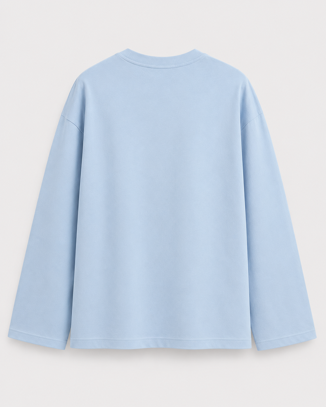 Signature "Bent Abouha" Embroidery Long Sleeve T-shirt in Blue