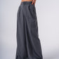 Wide Leg Trousers in Grey