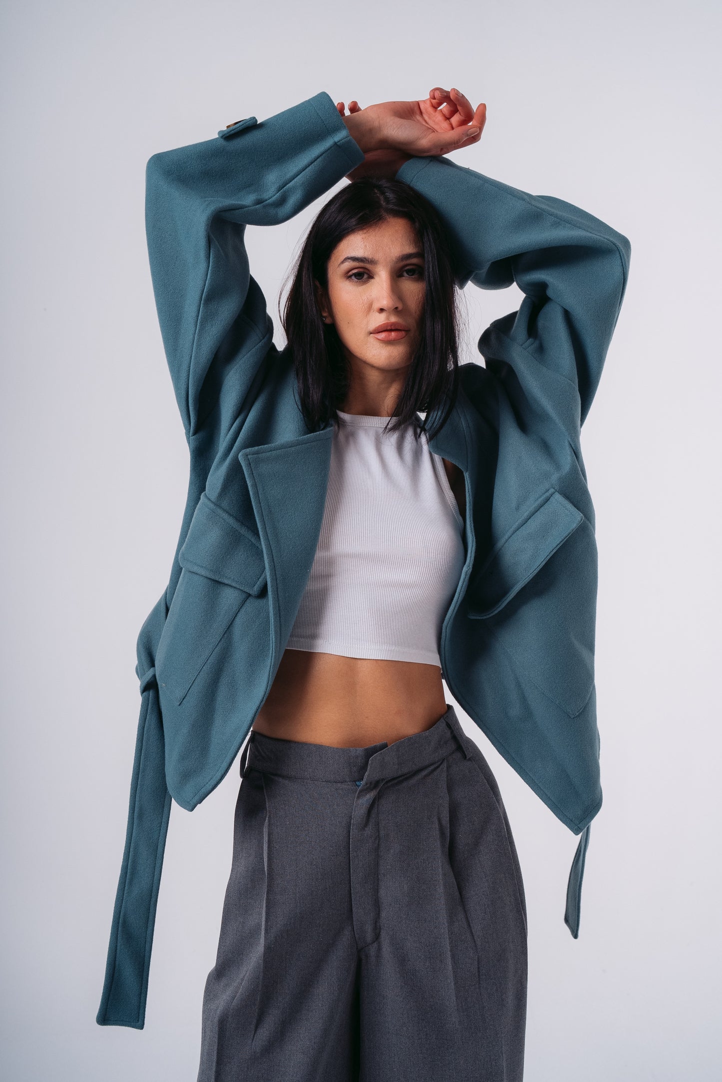 Cropped Jacket in Blue