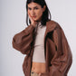 Biker Jacket in Brown