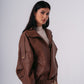 Biker Jacket in Brown