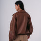 Biker Jacket in Brown