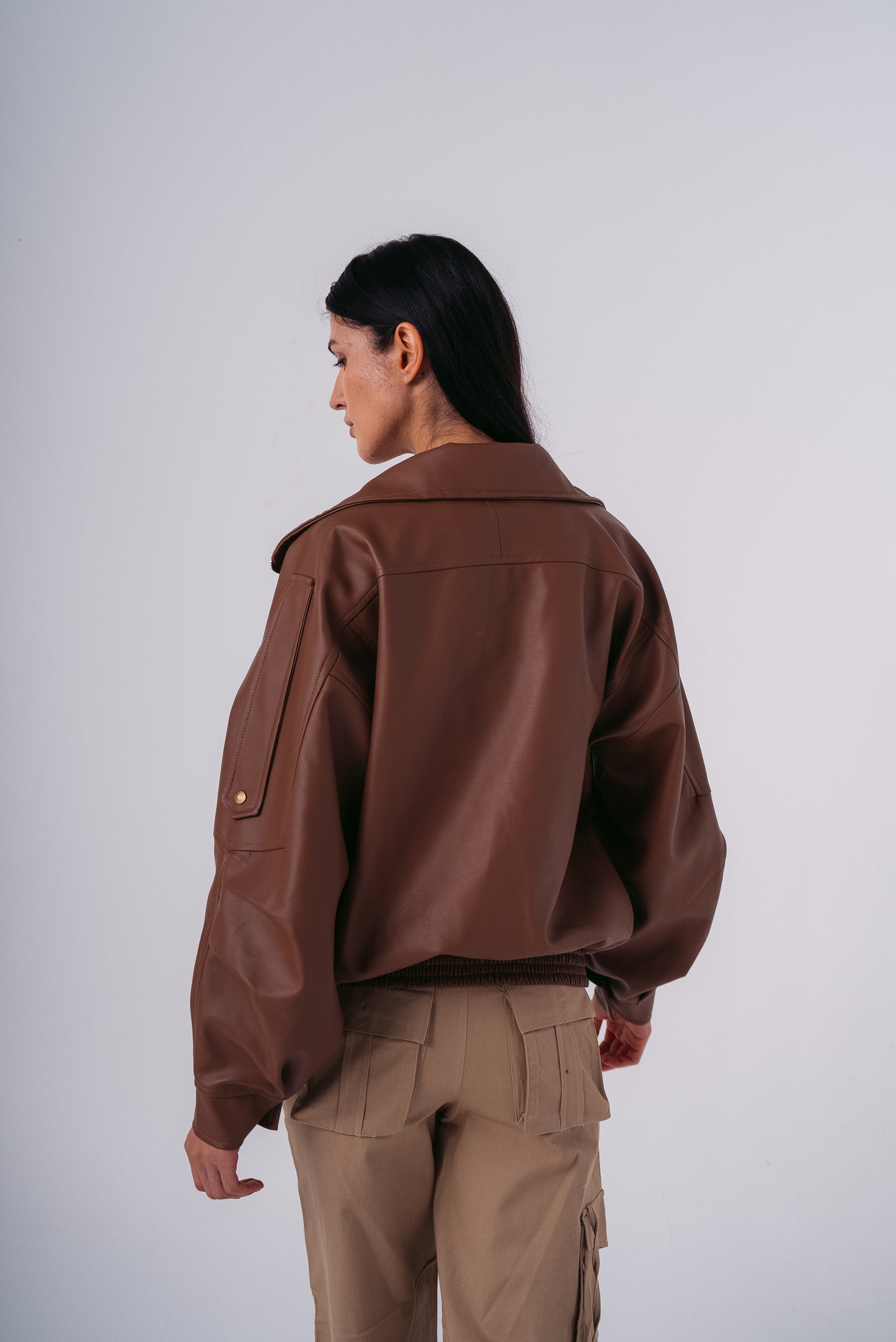 Biker Jacket in Brown