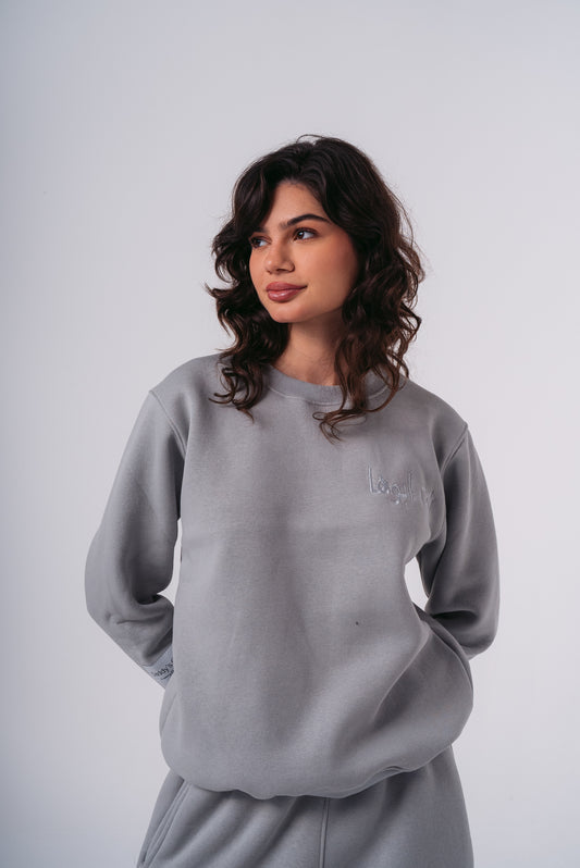 Basic Bent Abouha Crewneck in Grey