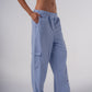 Wide-Leg Sweatpants in Baby Blue