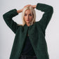 Long Sleeve Fur Jacket in Green