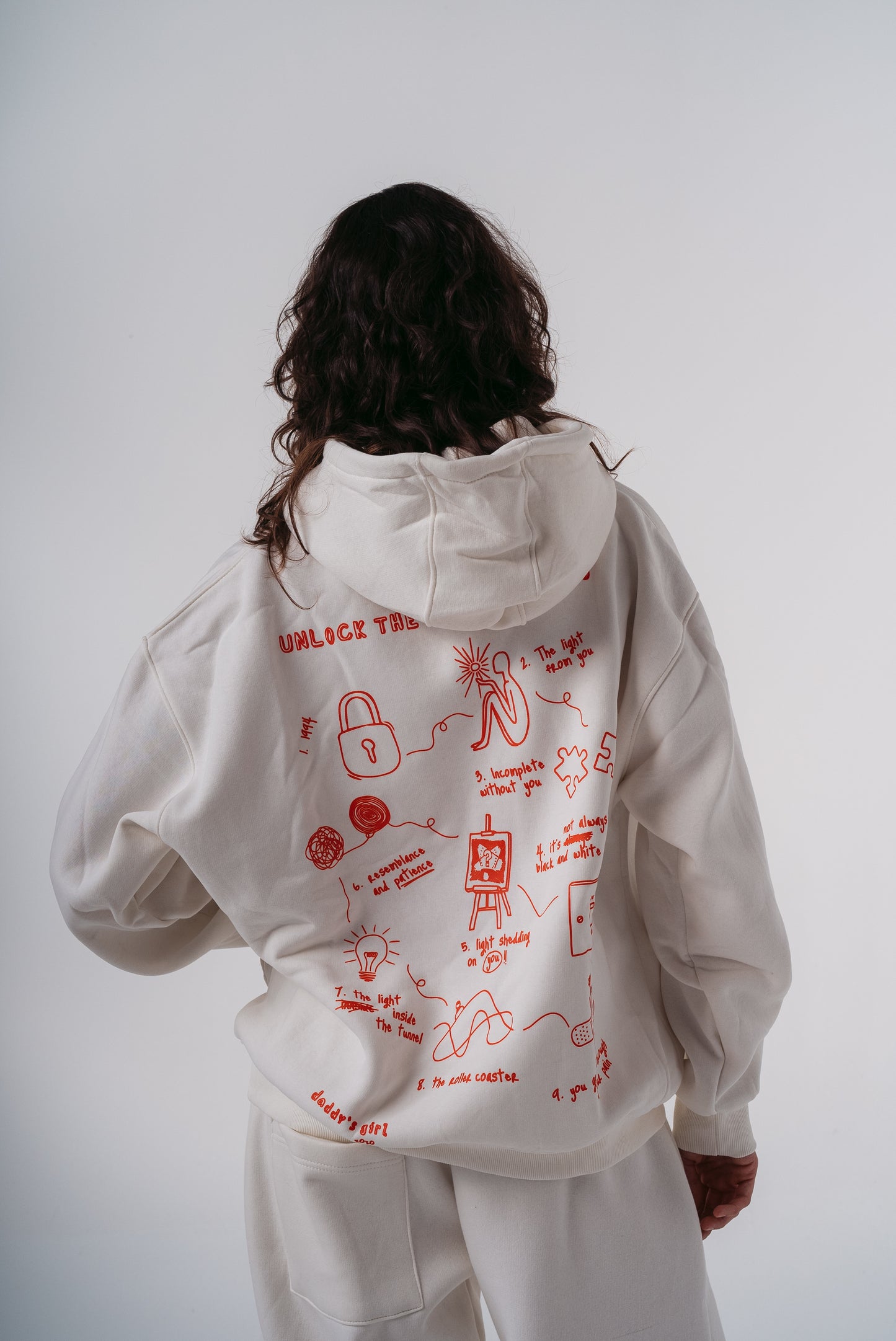 Unlock the Story of Two Hoodie in White