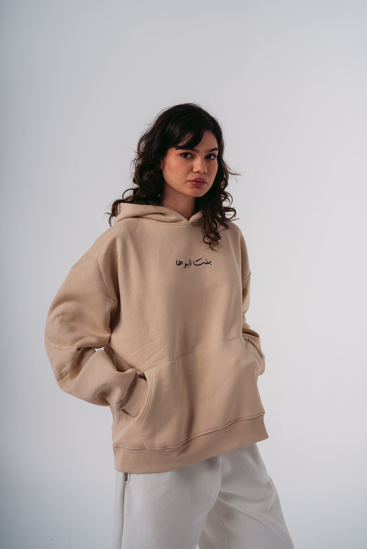 Dear Dad Hoodie in Beige