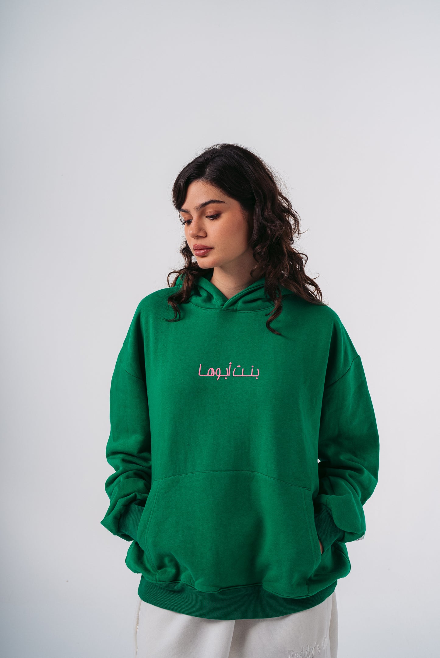 Basic Bent Abouha Hoodie in Green