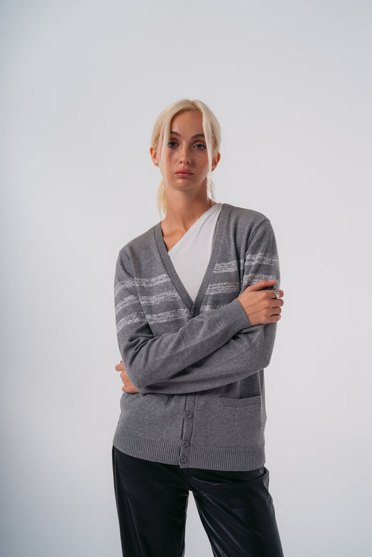 Knit Cardigan in Grey