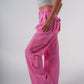 8 Pockets Cargo Pants in Pink