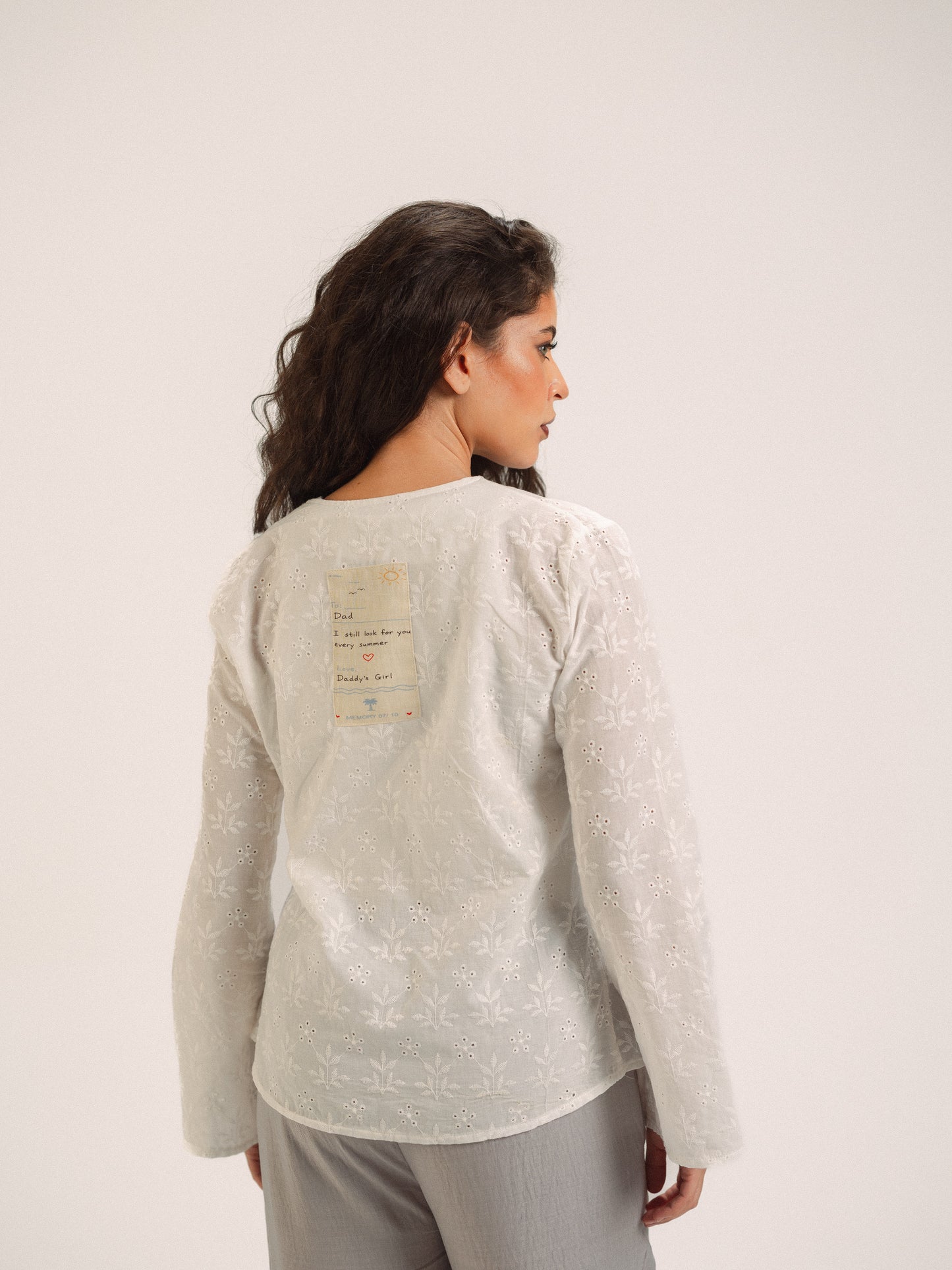 Buttoned Embroidered Blouse