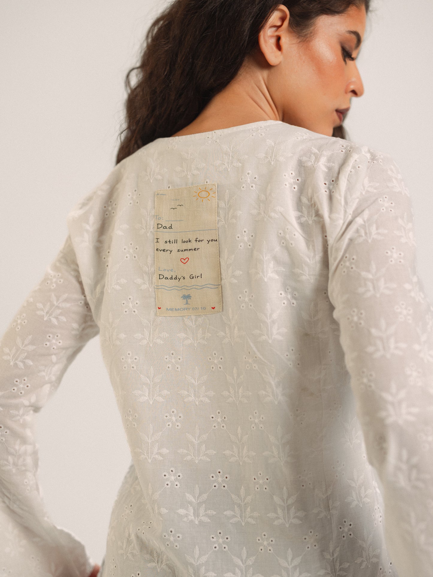 Buttoned Embroidered Blouse