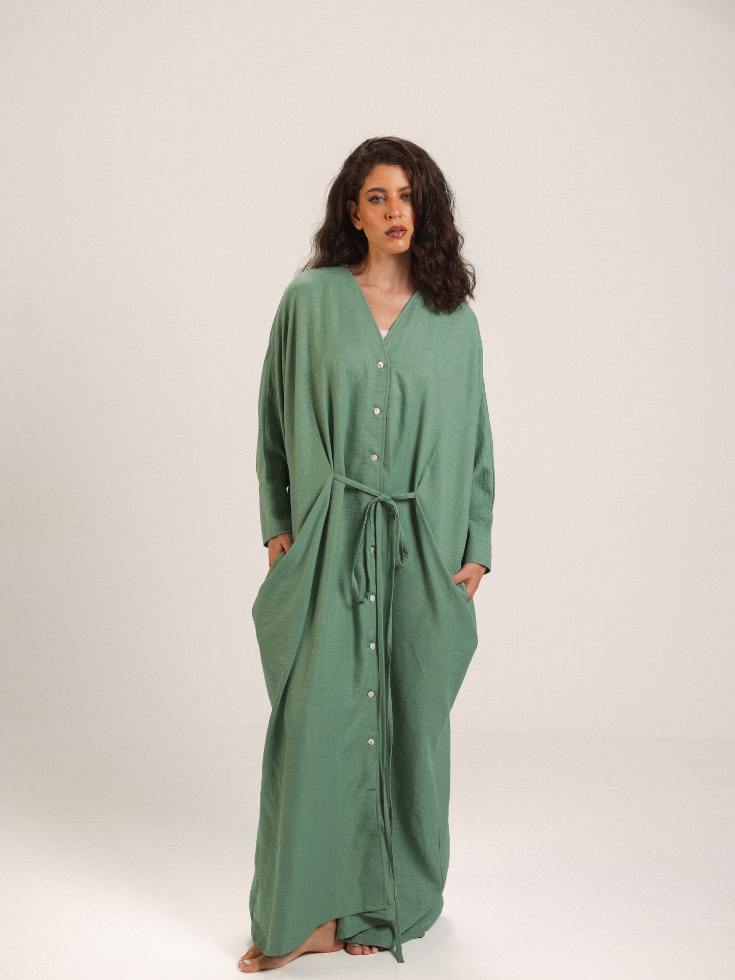 Tie-Waist Maxi Dress