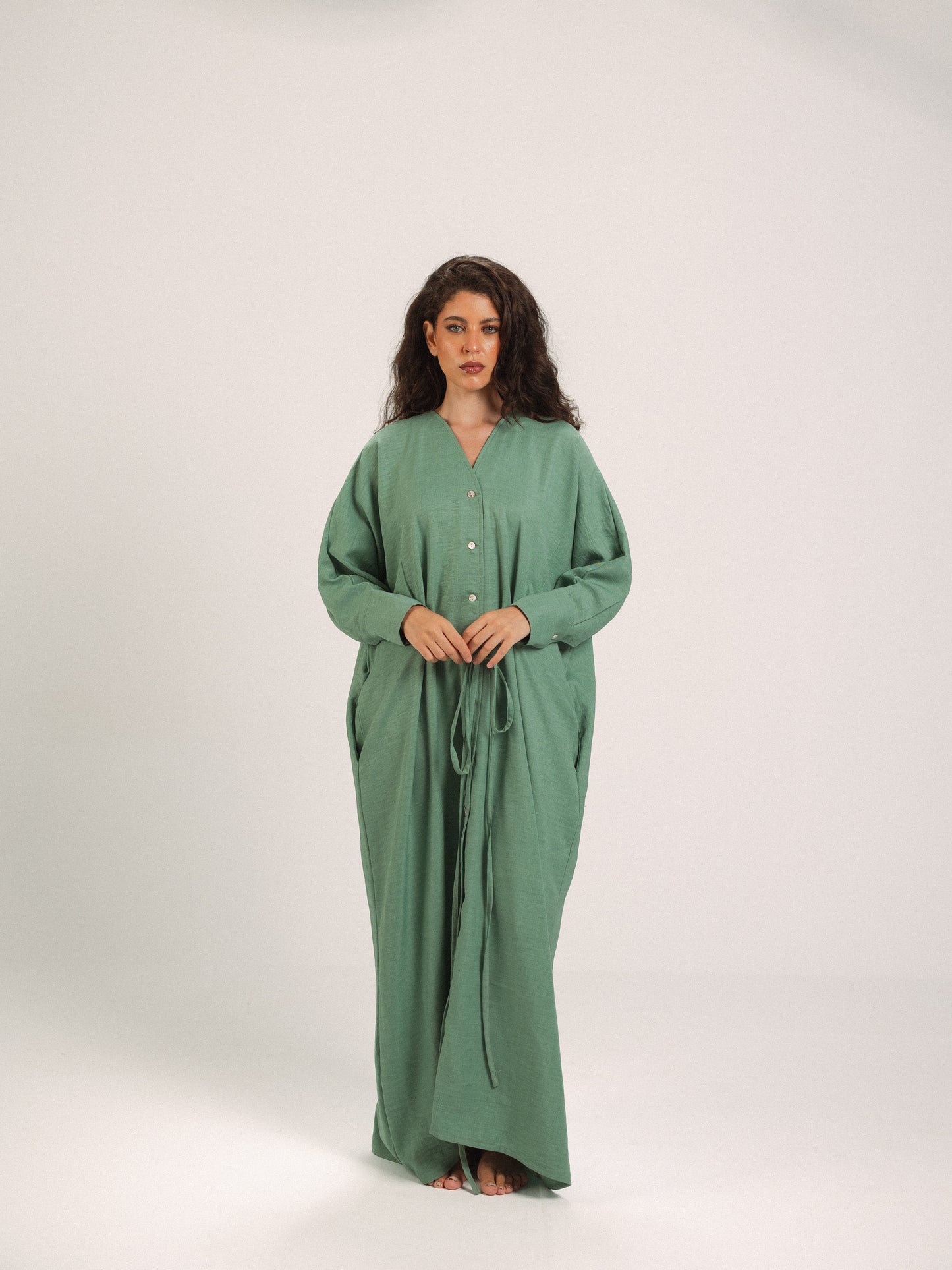 Tie-Waist Maxi Dress