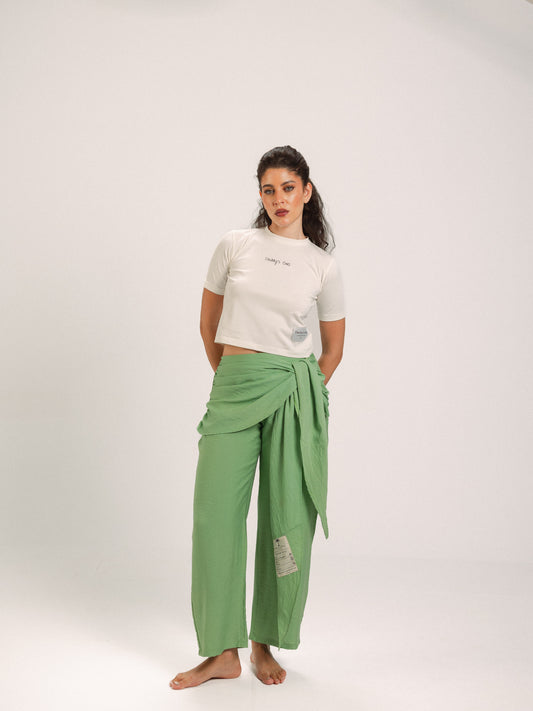 Wrap-Front Trousers