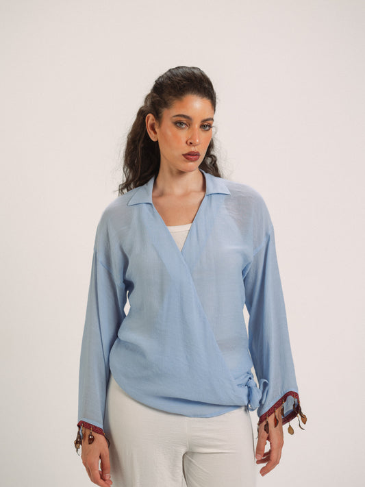 Salt Air Wrap Top
