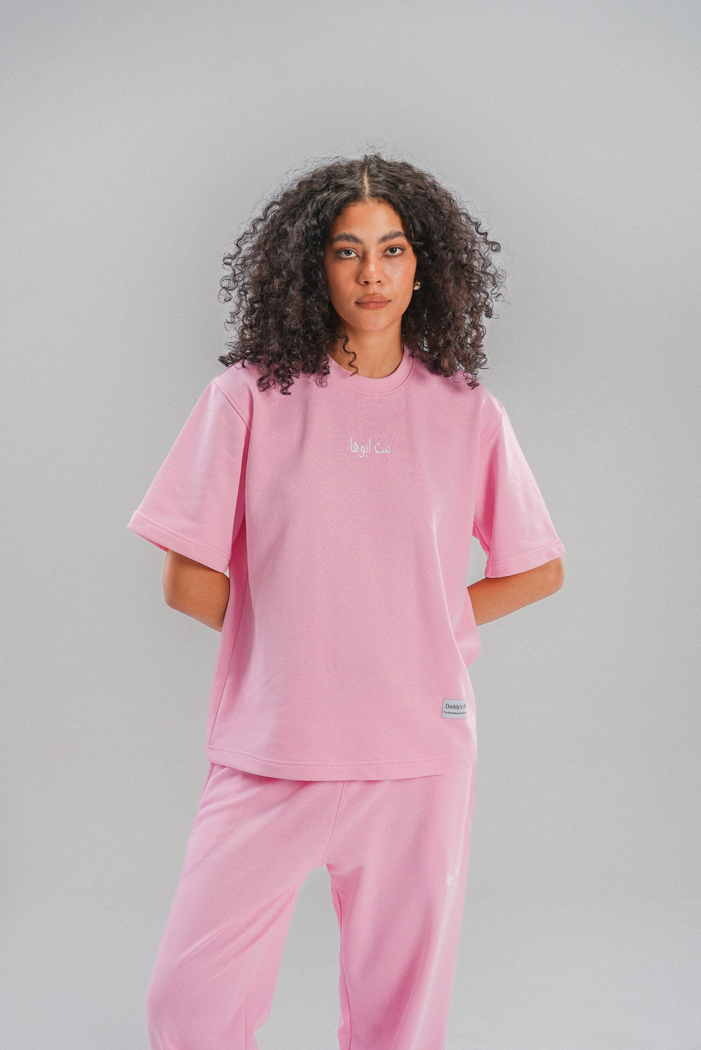 Basic Bent Abouha T-shirt in Pink