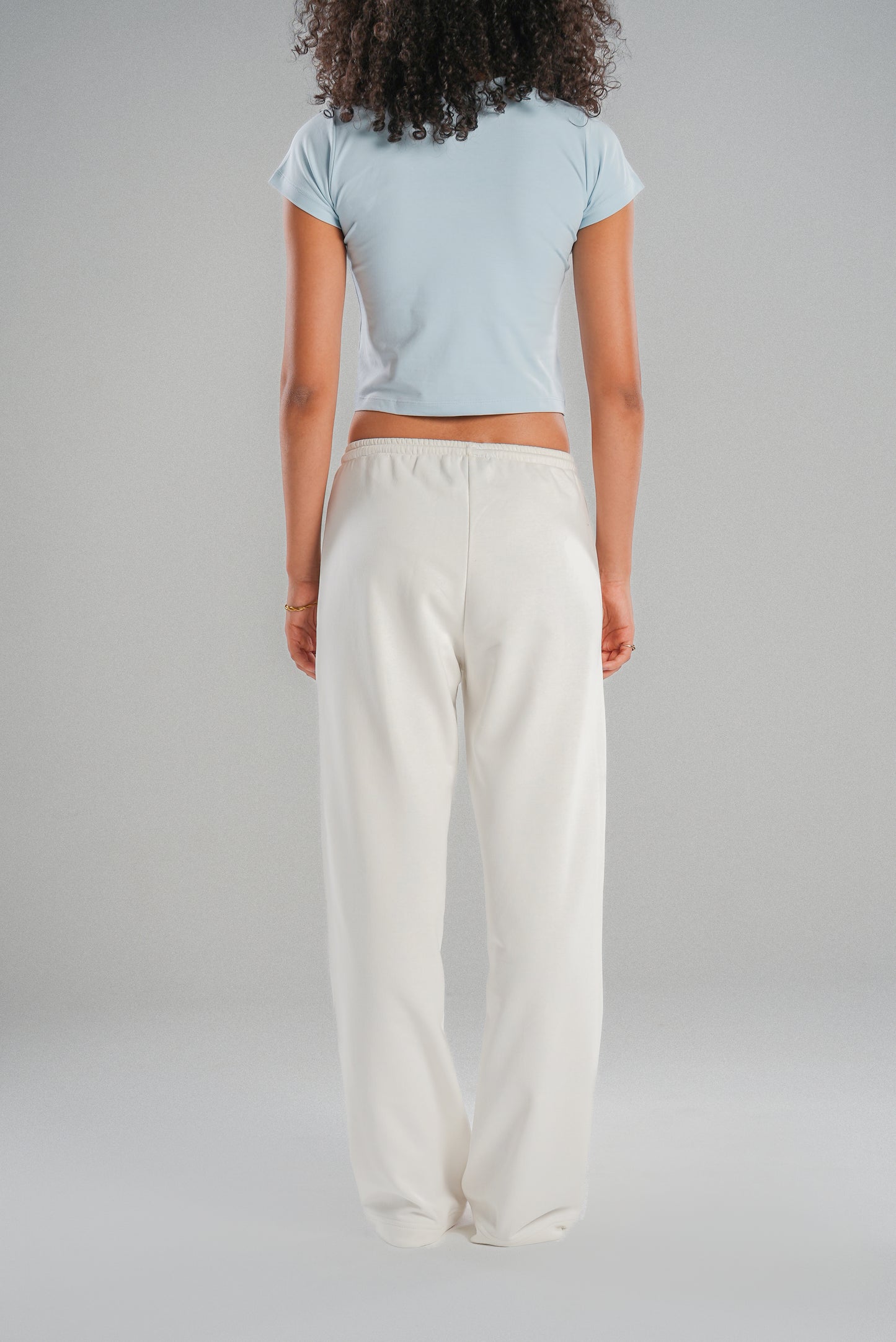 Straight Fit Sweatpants in White