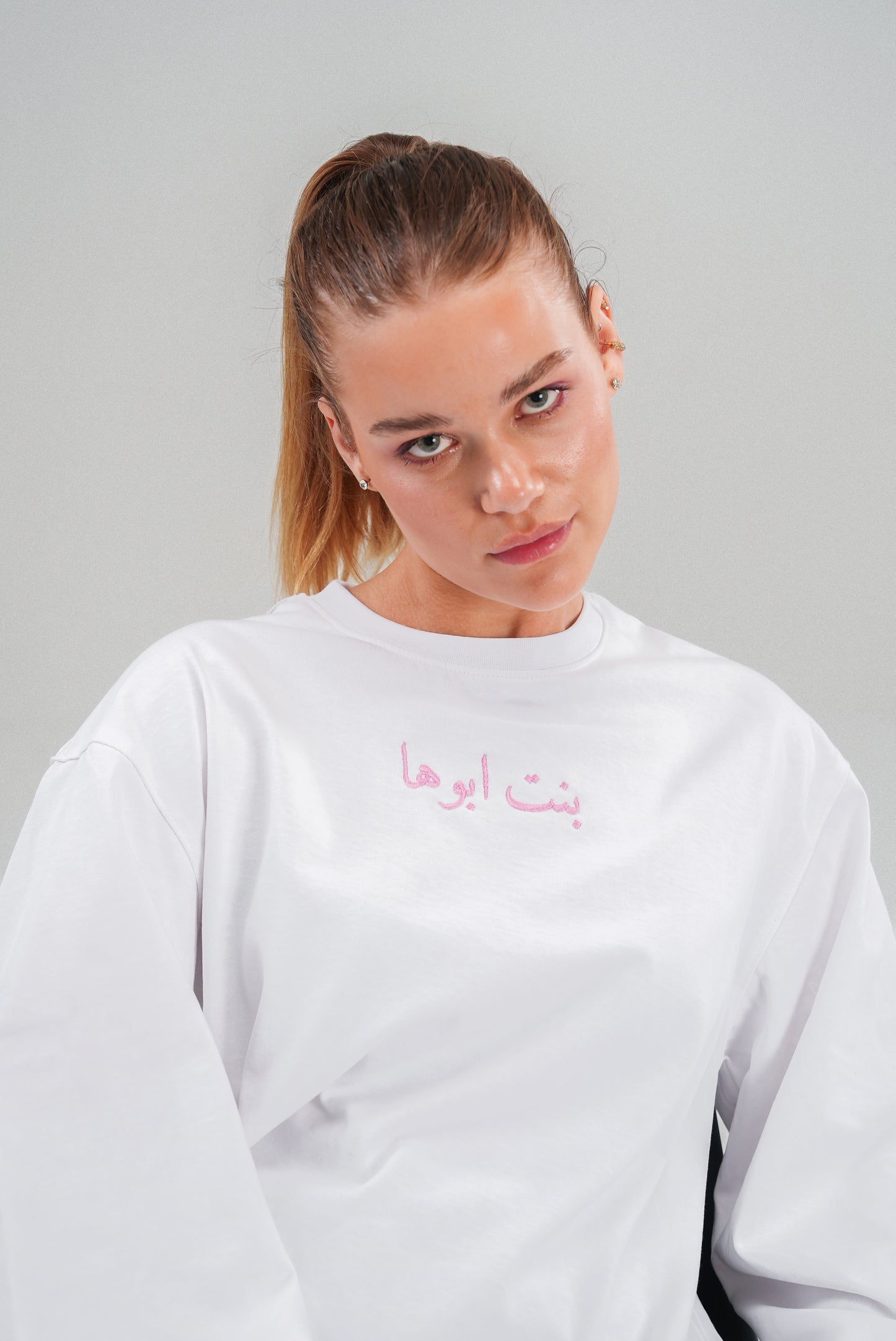 Bent Abouha Long Sleeve T-shirt in White