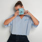 Daddy's Girl Cropped Chemise in Blue