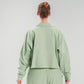 Long Sleeve Linen Chemise in Green