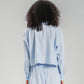 Long Sleeve Linen Chemise in Blue