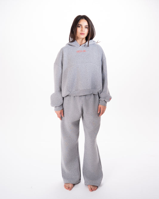 Wide-Leg Sweatpants in Grey