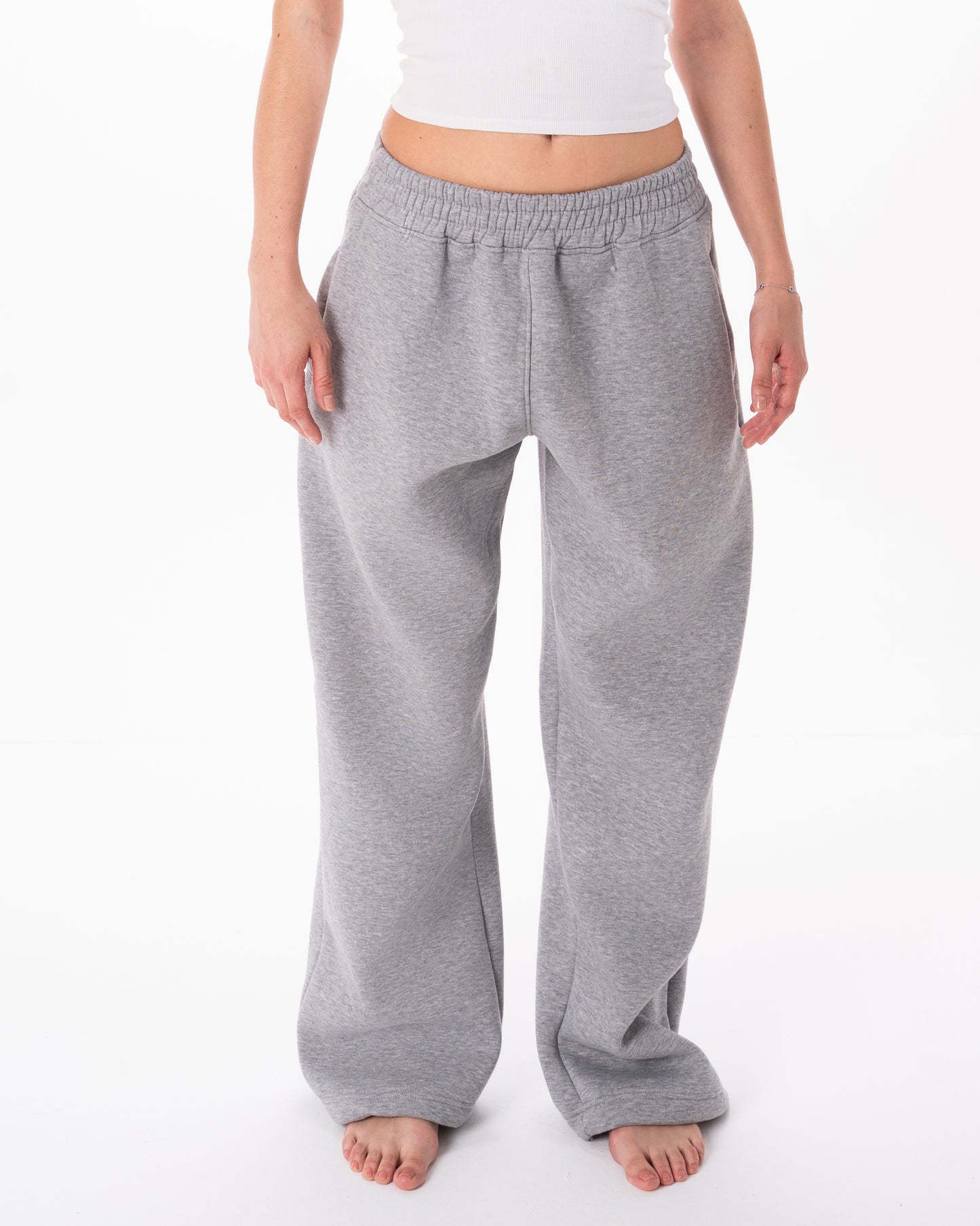 Wide-Leg Sweatpants in Grey