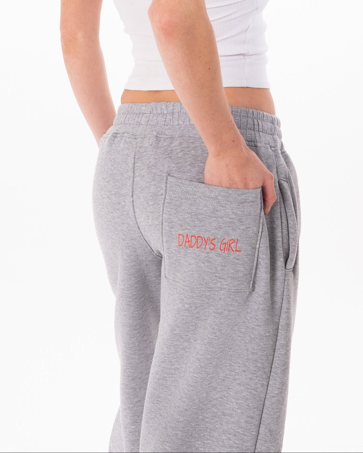 Wide-Leg Sweatpants in Grey