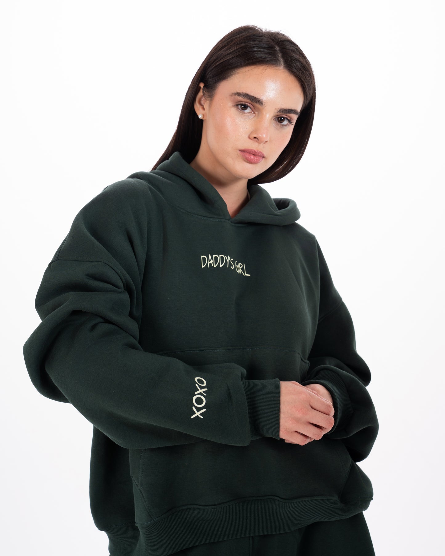 The Favorite Daughter Hoodie in Dark Green