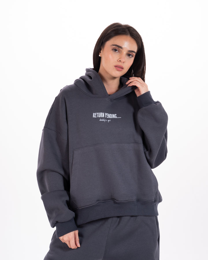 Borrowed From Dad Hoodie in Dark Grey