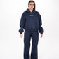 Wide-Leg Sweatpants in Navy Blue