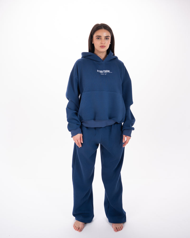 Wide-Leg Sweatpants in Blue