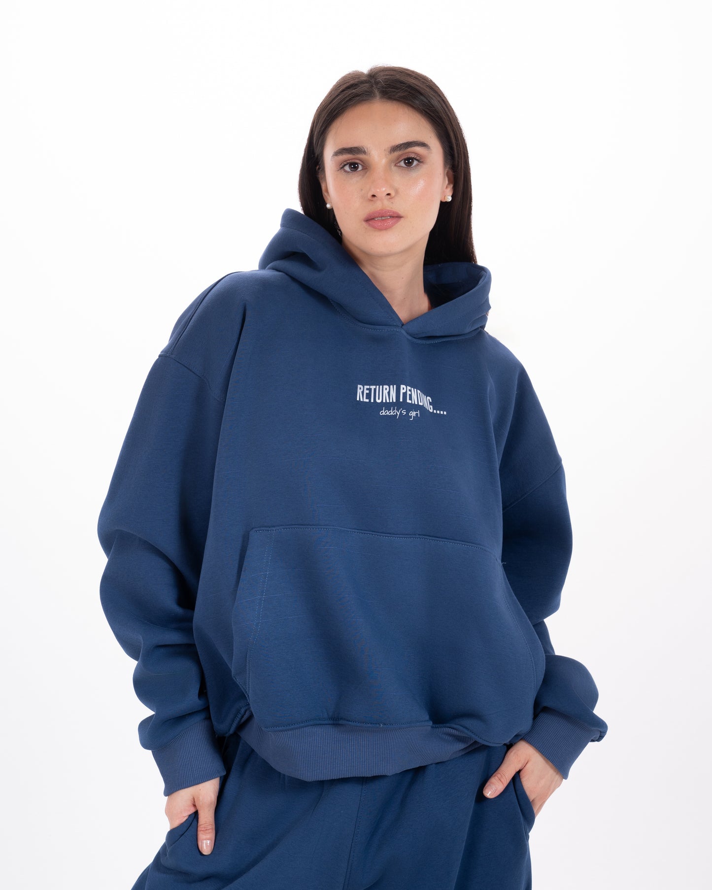 Borrowed From Dad Hoodie in Blue