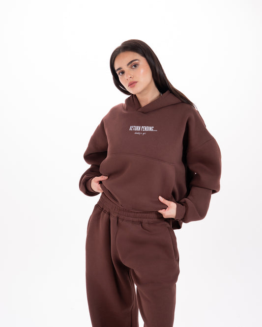 Borrowed From Dad Hoodie in Brown