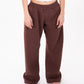 Wide-Leg Sweatpants in Brown