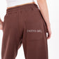 Wide-Leg Sweatpants in Brown