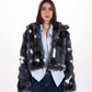 Short Faux Fur Jacket in Grey